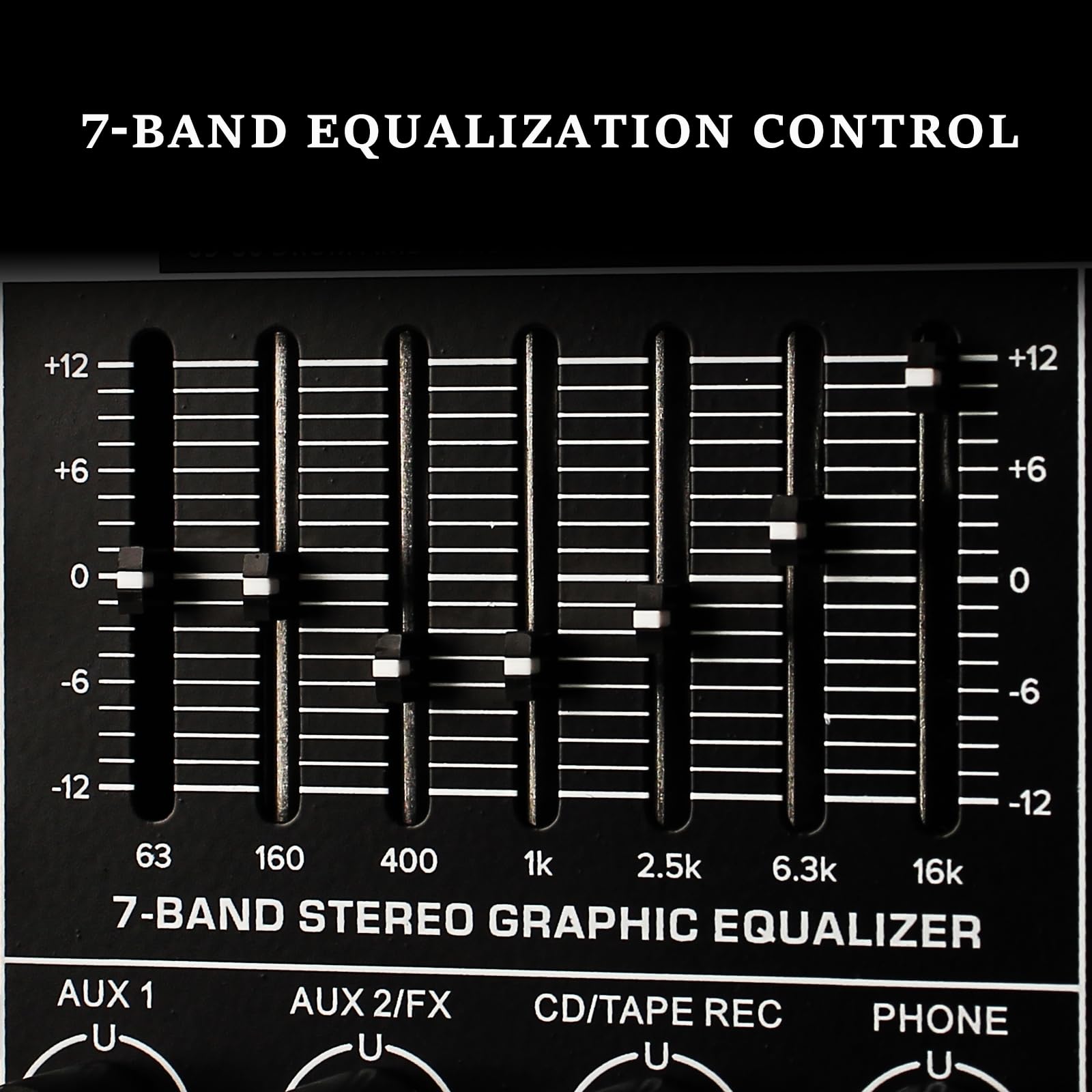MICNAUX Audio Mixer 8 Channel Professional Mixer Console with 320 DSP Effects, 7-band EQ Sound Mixing Board Digital DJ Mixer w/U